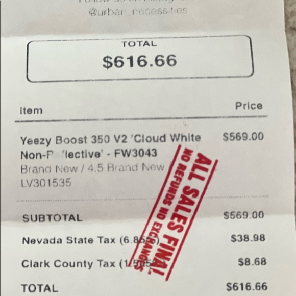 YEEZY BOOST 350 V2’ Cloud white non-reflective - Picture 3 of 6